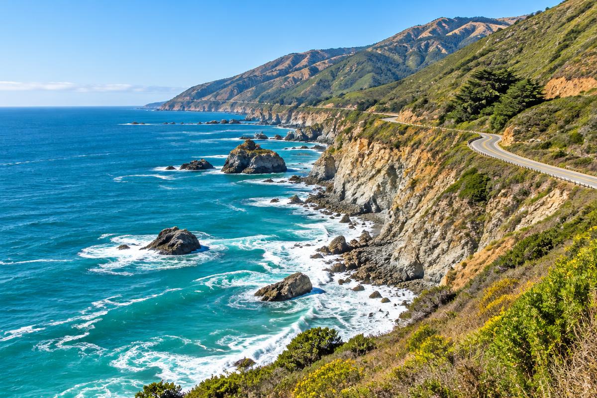 The scenic Big Sur coastline